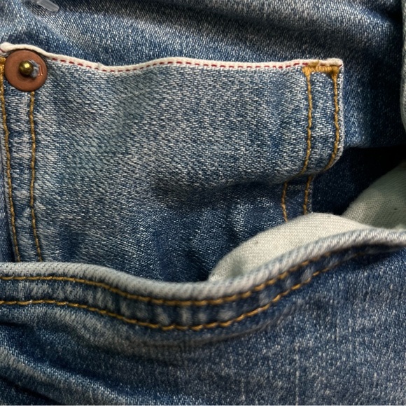 Pilcro jeans 30 The Borrowed Selvedge Relaxed boyfriend crop Light blue wash - Picture 6 of 7